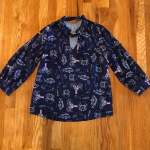 ModCloth 🐙 SeaLife aquatic blouse size small